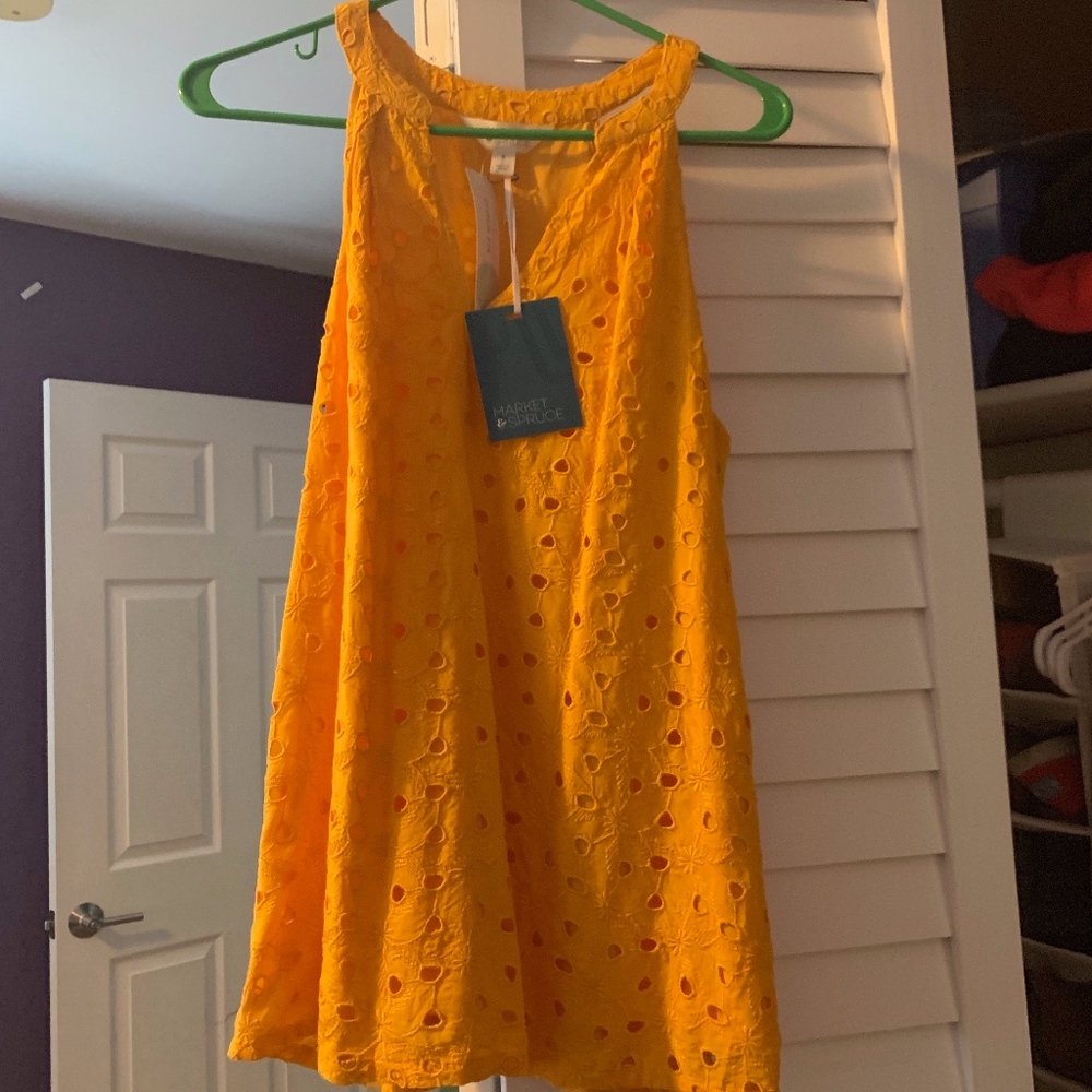 MARKET & SPRUCE-Nehaly Embroidered Halter Top